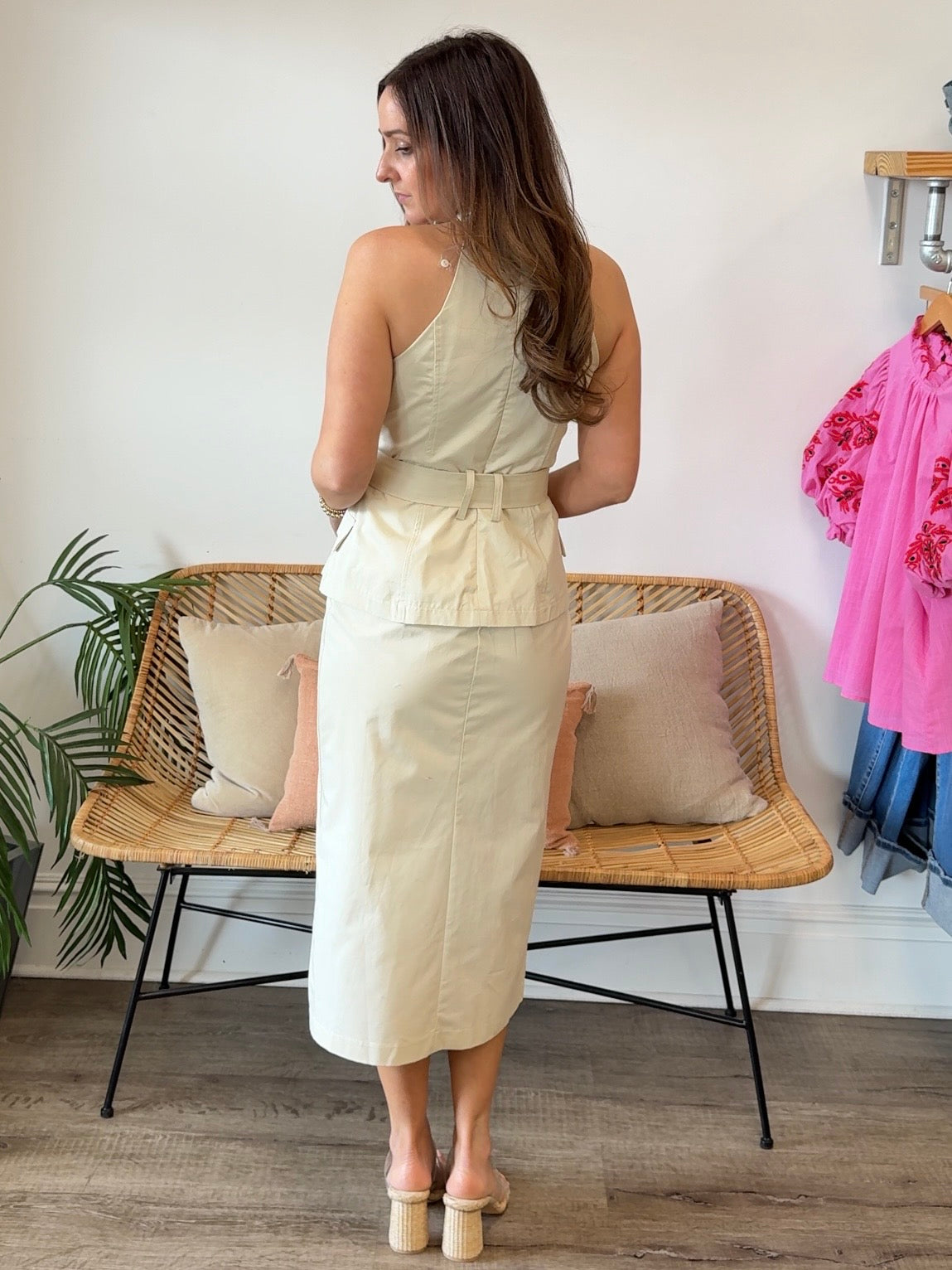 Fate | Carmen Crossover Midi Dress | Sweetest Stitch Boutique RVA