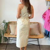 Fate | Carmen Crossover Midi Dress | Sweetest Stitch Boutique RVA