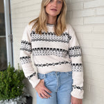 Z Supply | Perci Striped Sweater - Crystal | Sweetest Stitch Boutique