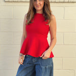 Fore | Dani Peplum Knit Top | Sweetest Stitch Boutique Richmond