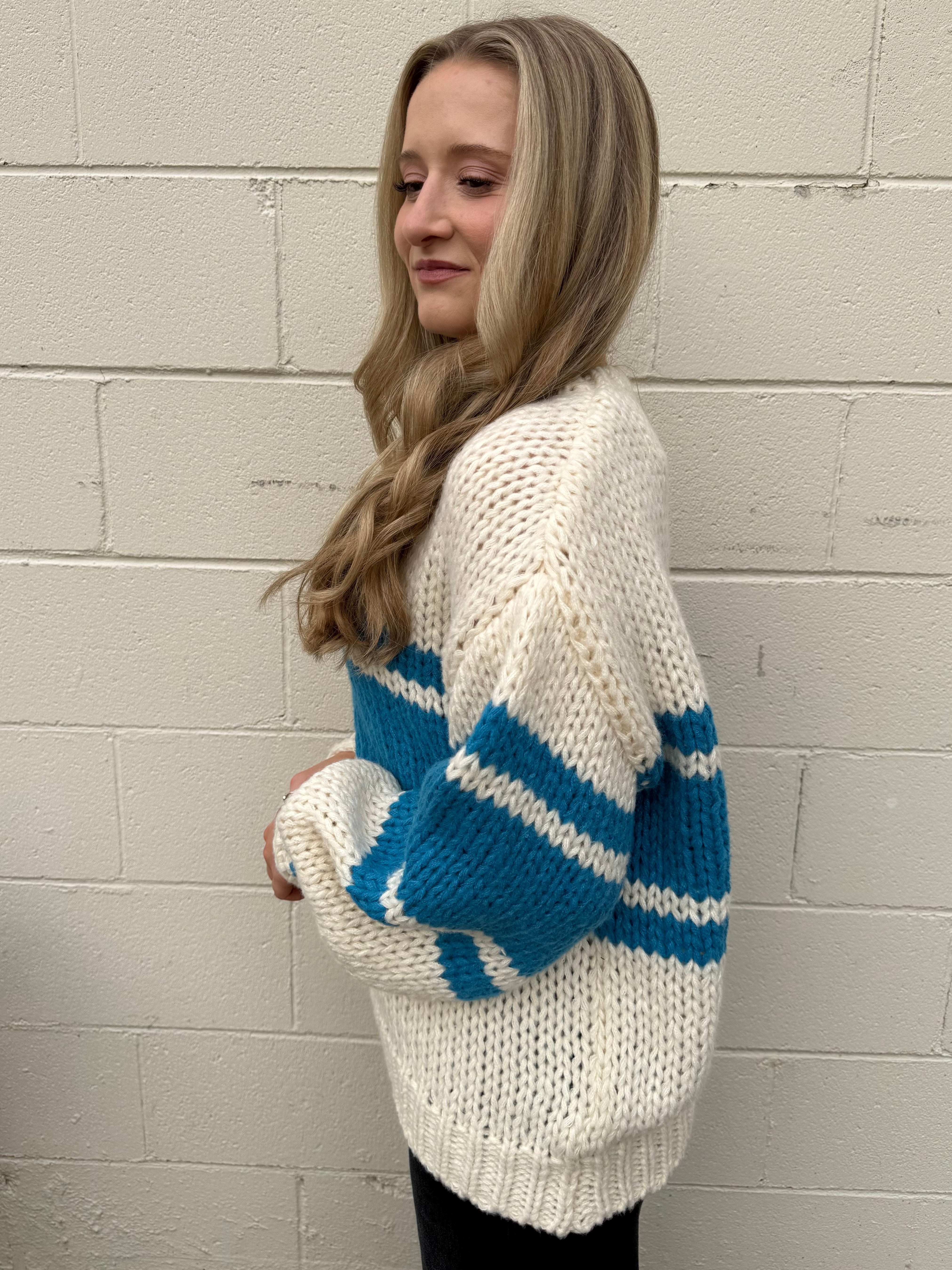 Blue Blush | Amanda Striped Sweater | Sweetest Stitch Boutique