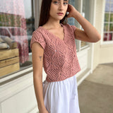 Kendra Crochet Knit Top