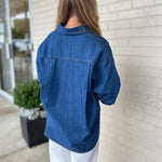 Olivaceous | Samantha Button Up Denim Top | Sweetest Stitch 