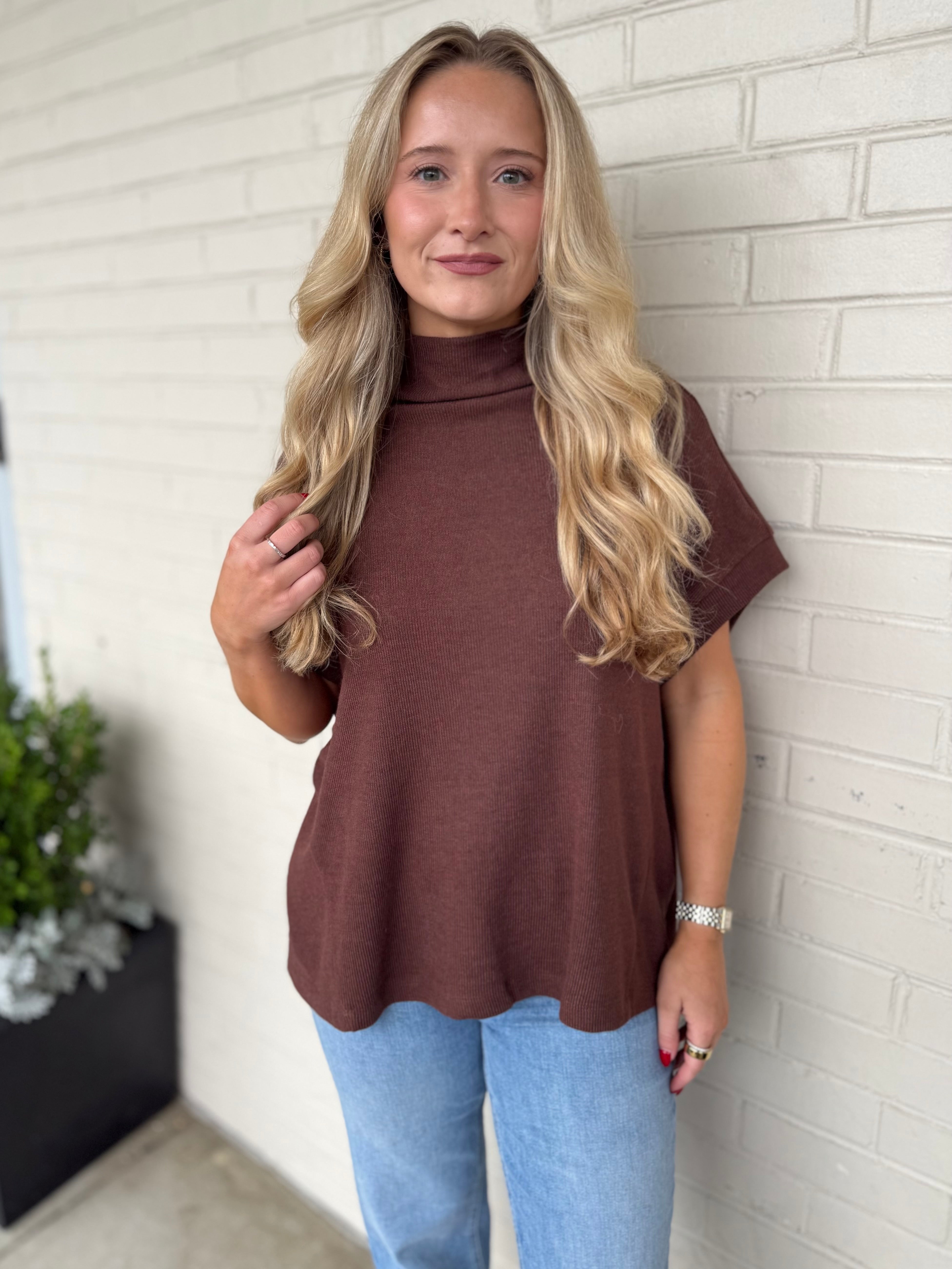 Entro | Noelle Mock Neck Top | Sweetest Stitch Boutique Richmond