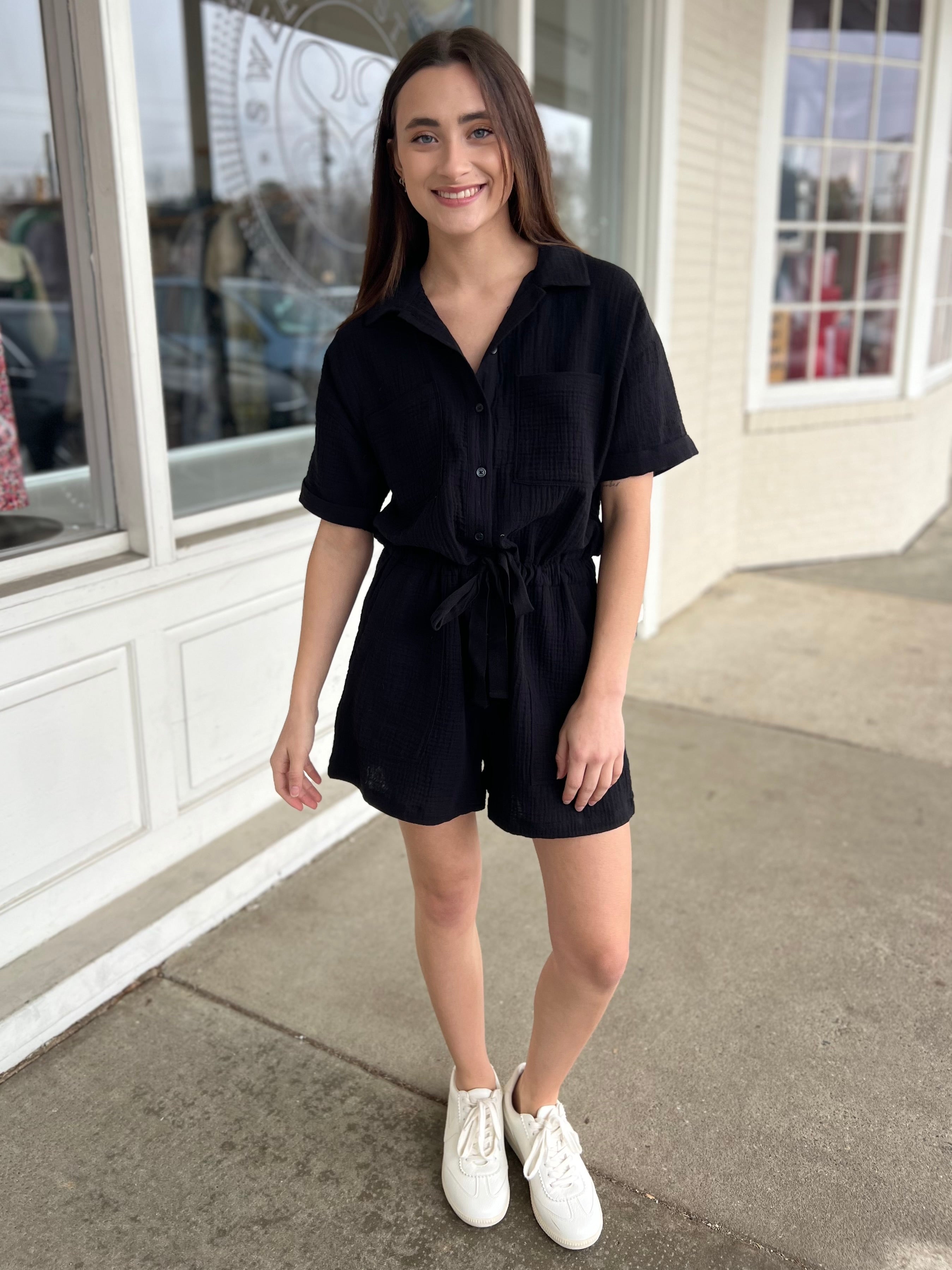 Z Supply | Lookout Short Sleeve Gauze Romper | Sweetest Stitch