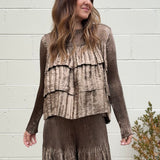 Current Air | Astrid Tiered Metallic Top | Sweetest Stitch Boutique