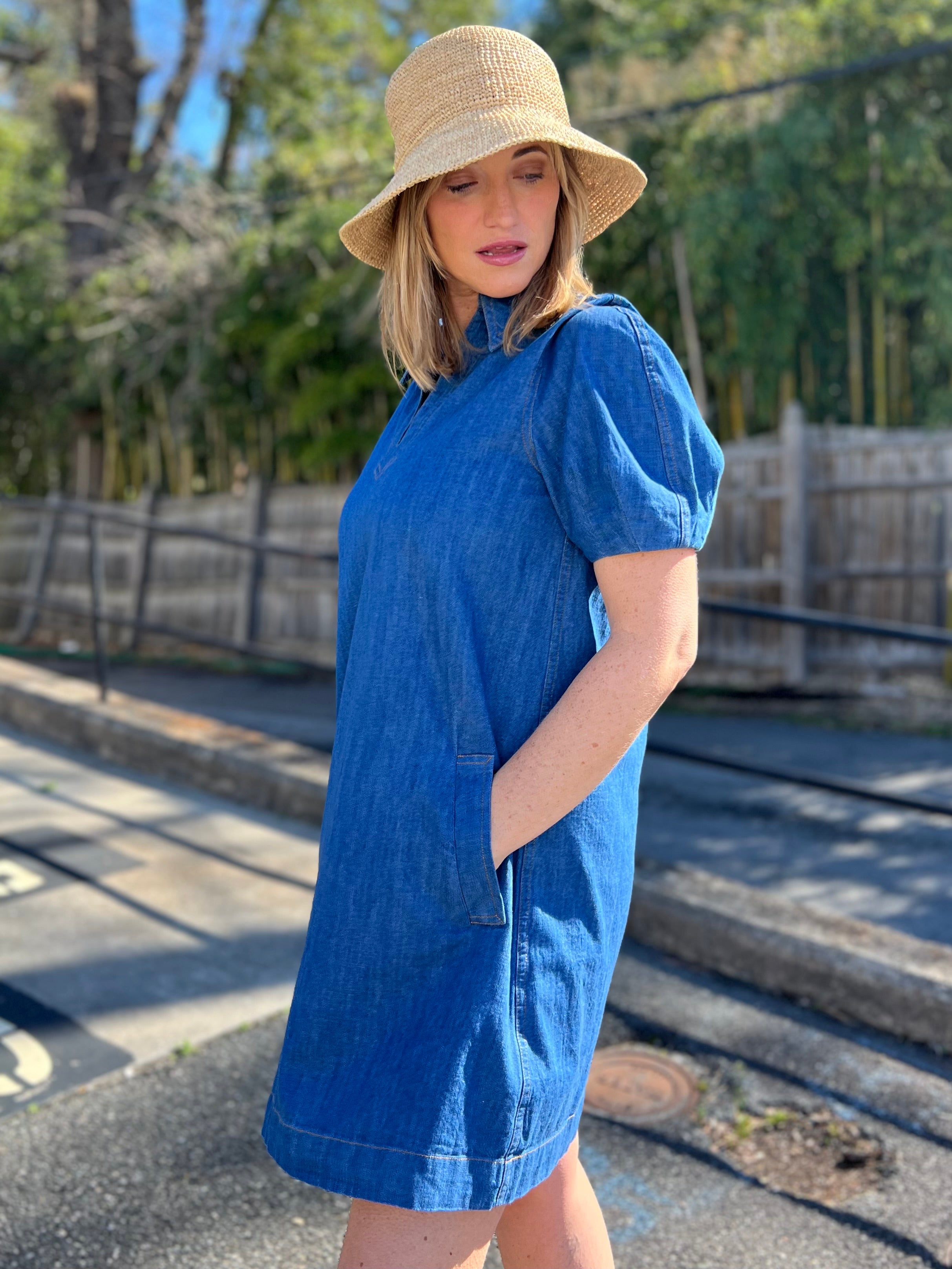 Current Air | Kennedy Denim Mini Dress | Sweetest Stitch