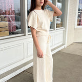 Miou Muse | Morgan Fuzzy Wide Leg Knit Pants | Sweetest Stitch