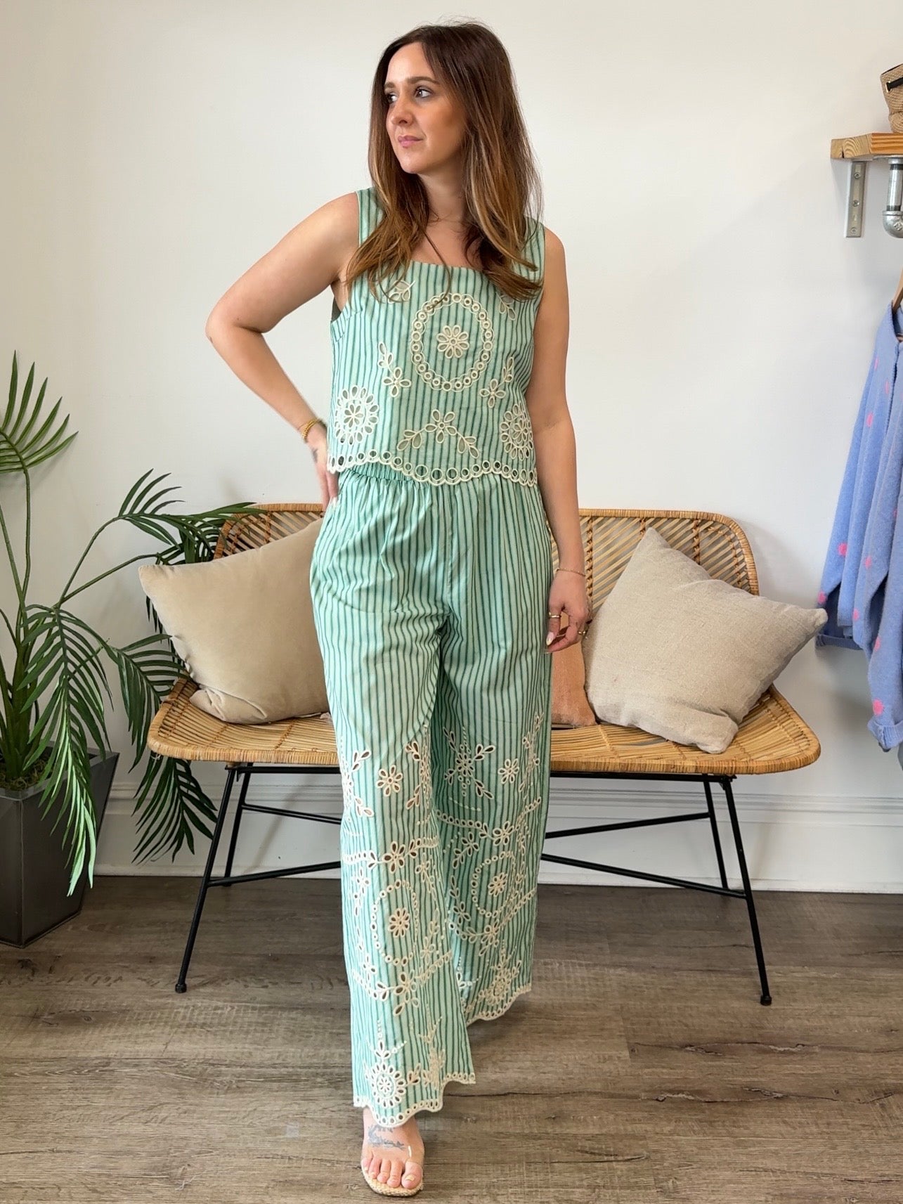 Entro | Olivia Wide Leg Striped Pants | Sweetest Stitch Boutique
