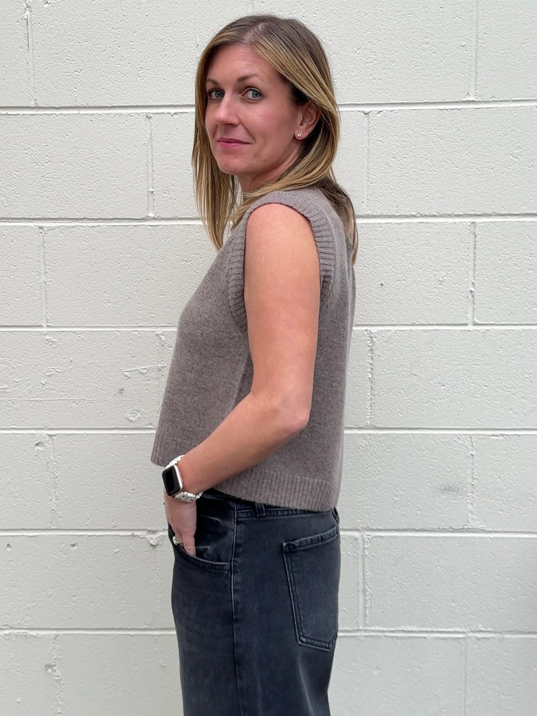 Olivaceous | Marigold Open Back Sleeveless Knit Top | Sweetest Stitch