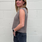 Olivaceous | Marigold Open Back Sleeveless Knit Top | Sweetest Stitch