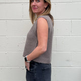 Olivaceous | Marigold Open Back Sleeveless Knit Top | Sweetest Stitch