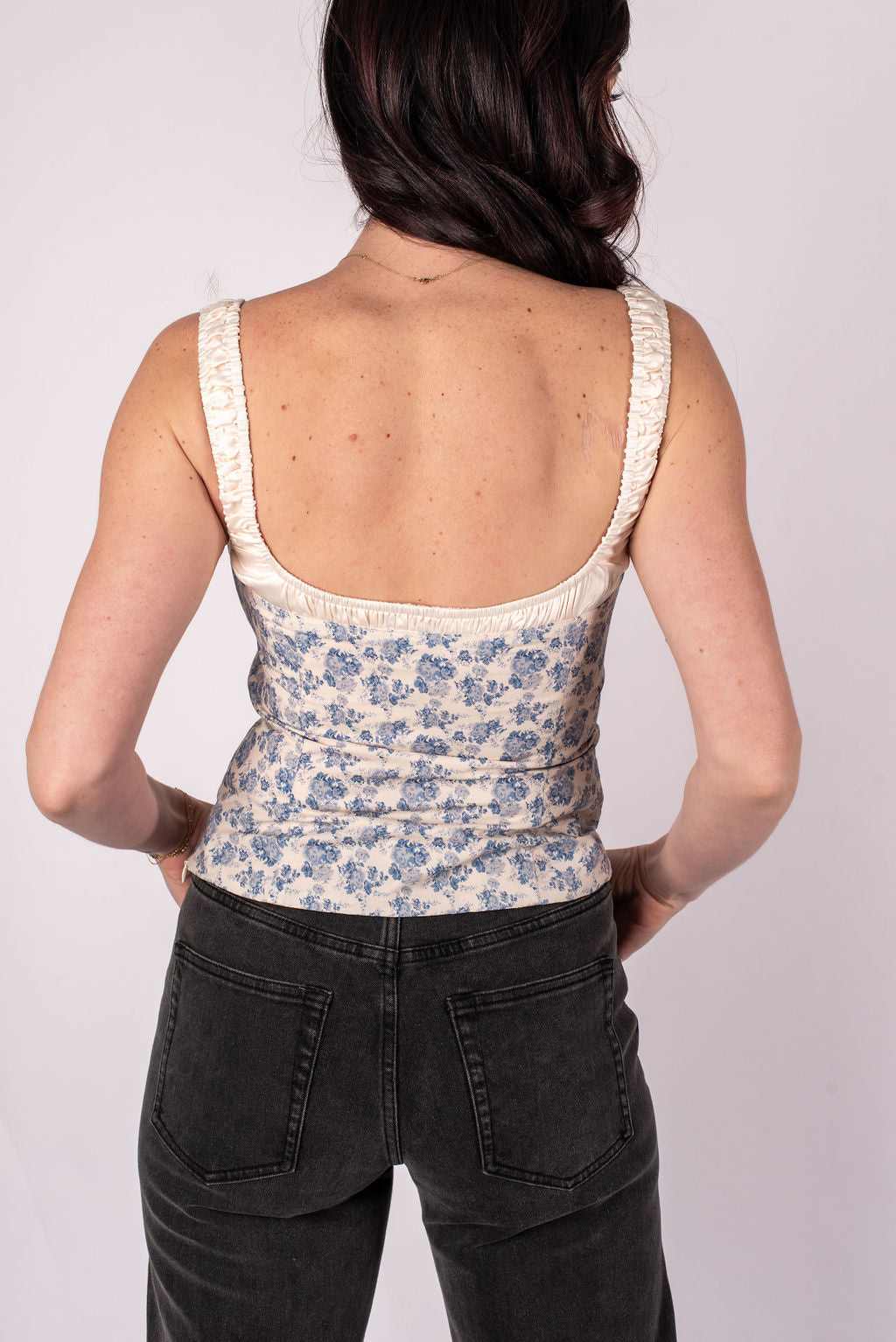 ASTR the Label | Milkmaid Top - Blue Floral | Sweetest Stitch