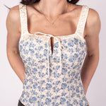 ASTR the Label | Milkmaid Top - Blue Floral | Sweetest Stitch