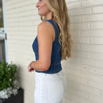 Olivaceous | Callie Sleeveless Denim Top | Sweetest Stitch Boutique