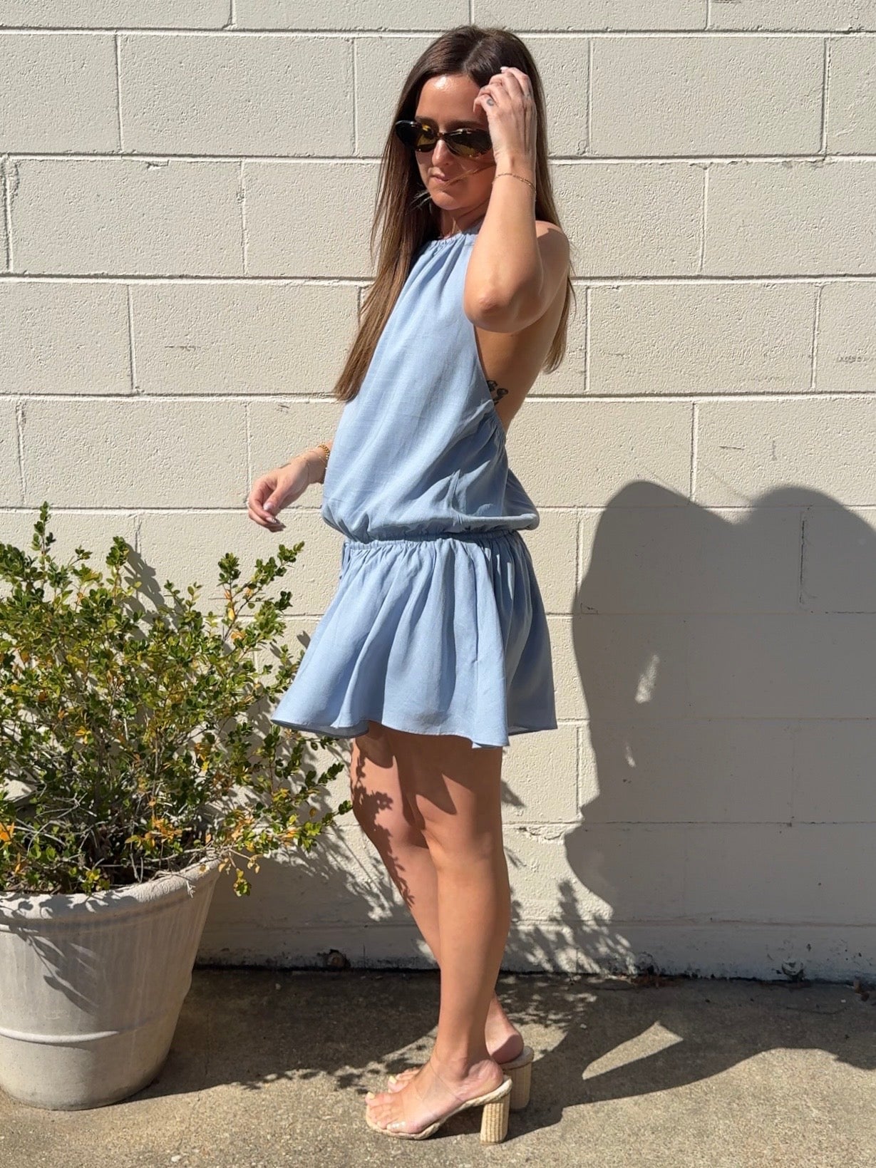 NIA | Ashlyn Halter Drop Waist Mini Dress | Sweetest Stitch Boutique
