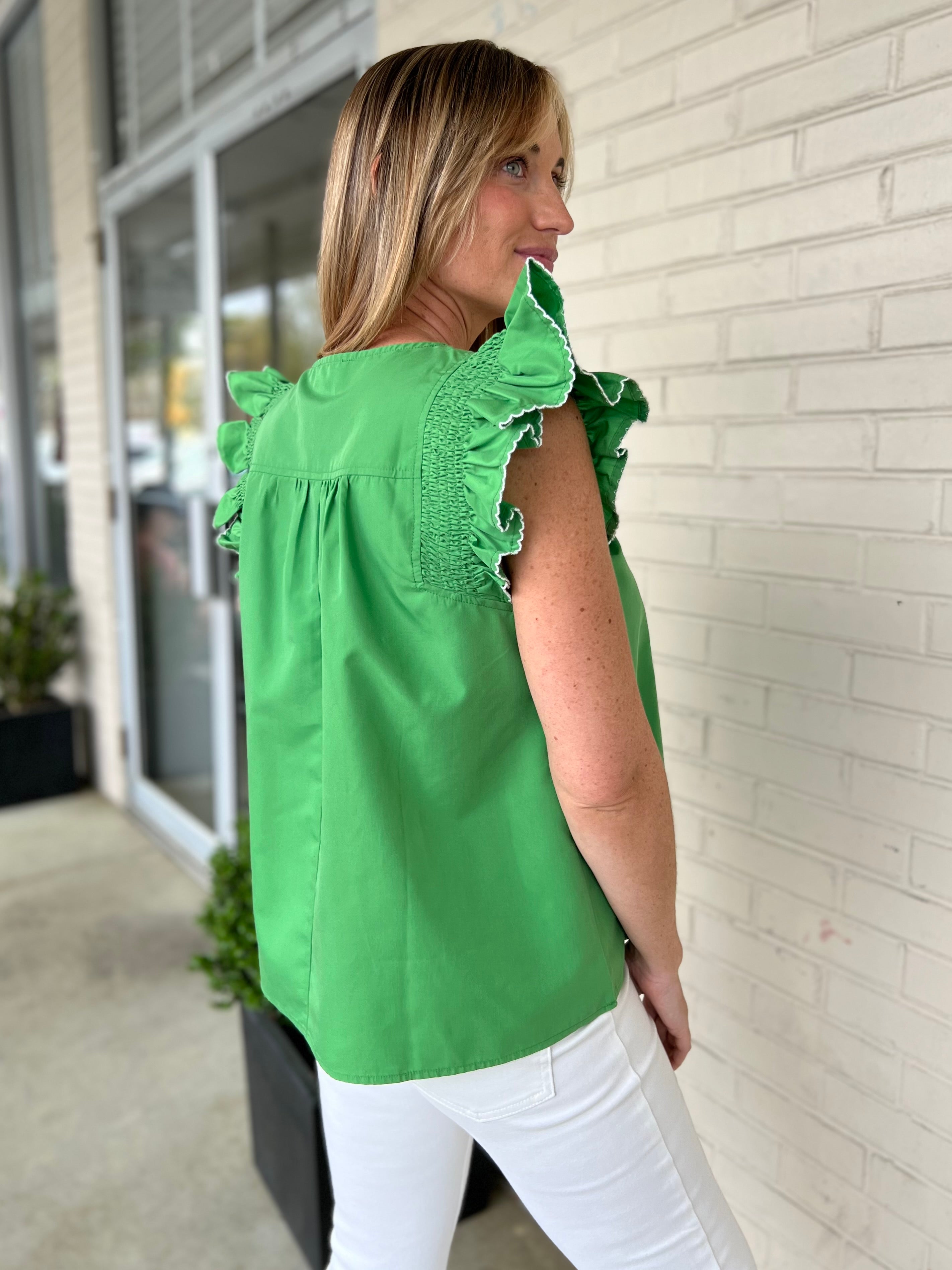 Entro | Kate Flutter Sleeve Top | Sweetest Stitch Boutique