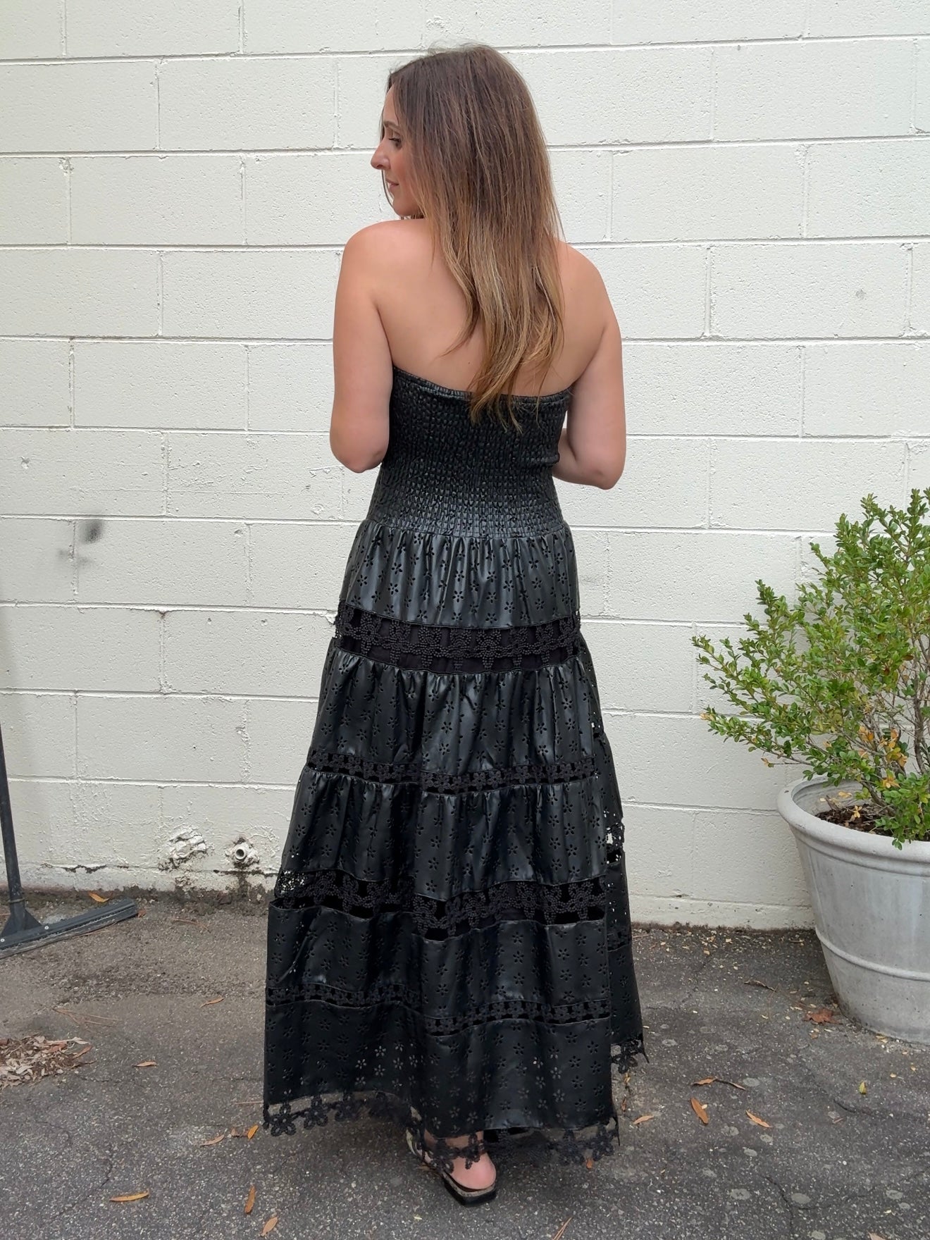 Strut & Bolt | Khloe Strapless Faux Leather Dress | Sweetest Stitch
