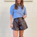 Entro | Shelly Faux Leather Shorts | Sweetest Stitch Boutique RVA
