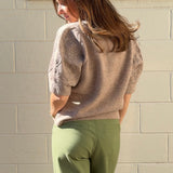 Entro | Aspen Embroidered Sleeve Knit Top | Sweetest Stitch 