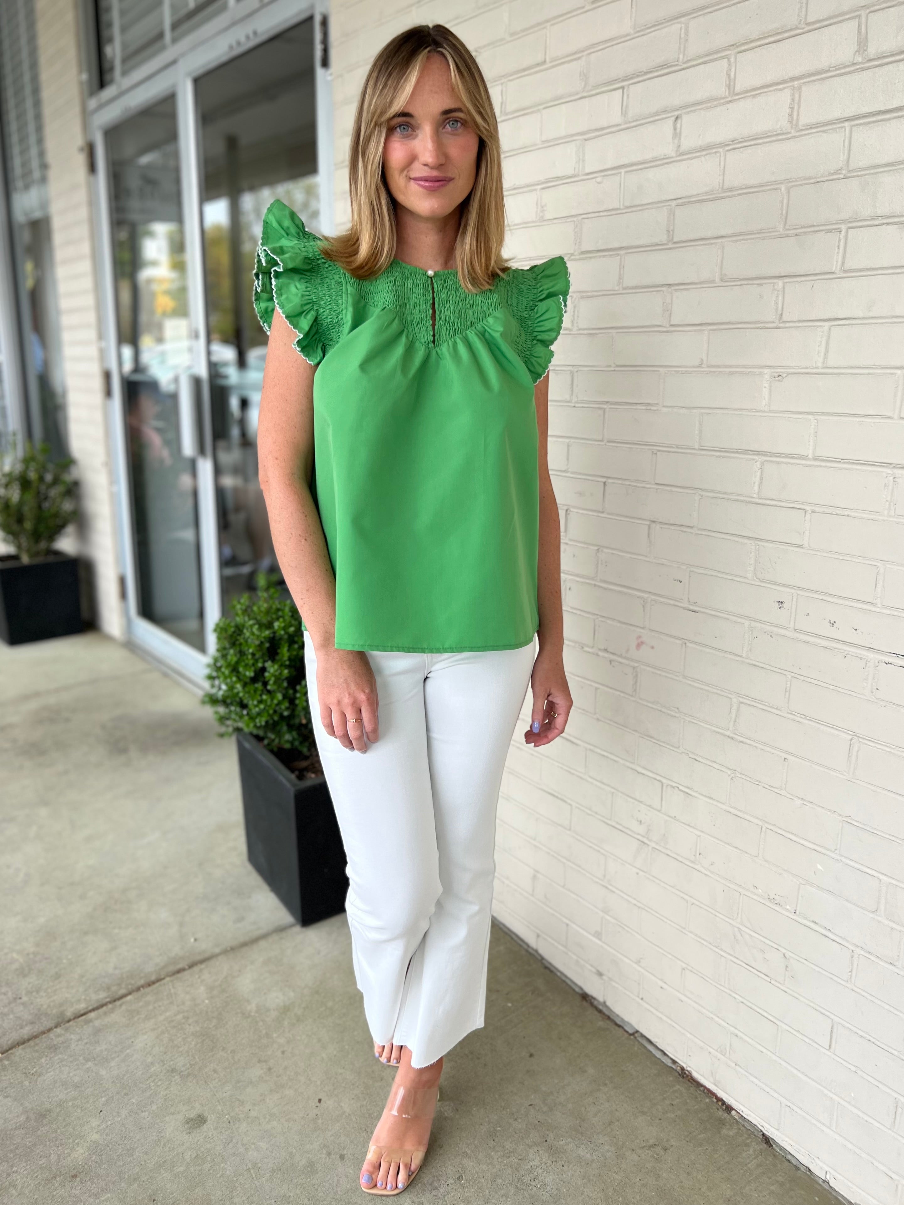 Entro | Kate Flutter Sleeve Top | Sweetest Stitch Boutique