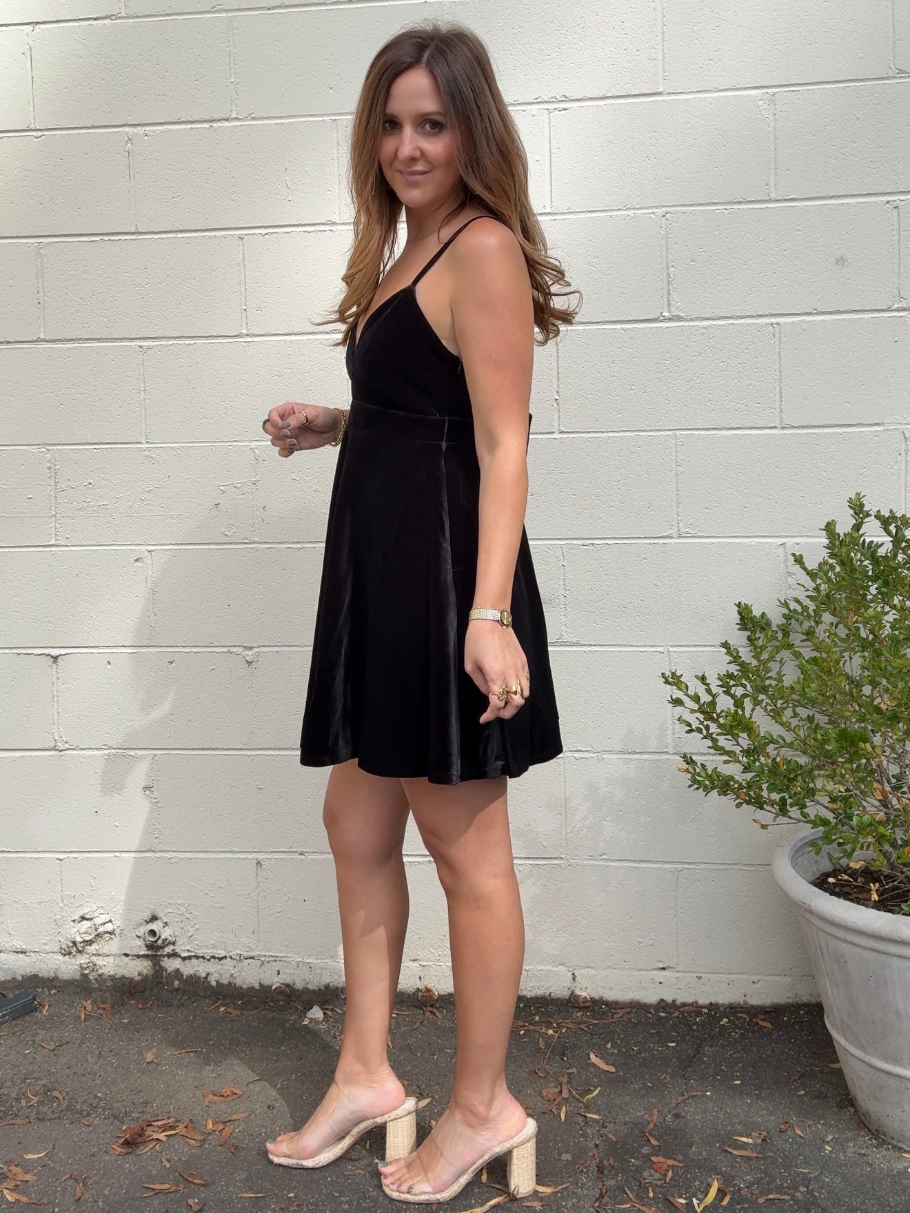 ASTR The Label | Dauphine Velvet Mini Skater Dress | Sweetest Stitch