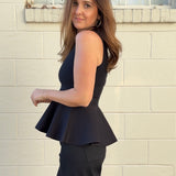 Fore | Dani Peplum Knit Top | Sweetest Stitch Boutique Richmond