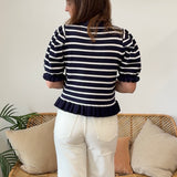 Entro | Meredith Striped Button Front Top | Sweetest Stitch Boutique