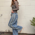 Aaron & Amber | Miley Stripe Slouchy Jeans | Sweetest Stitch Boutique