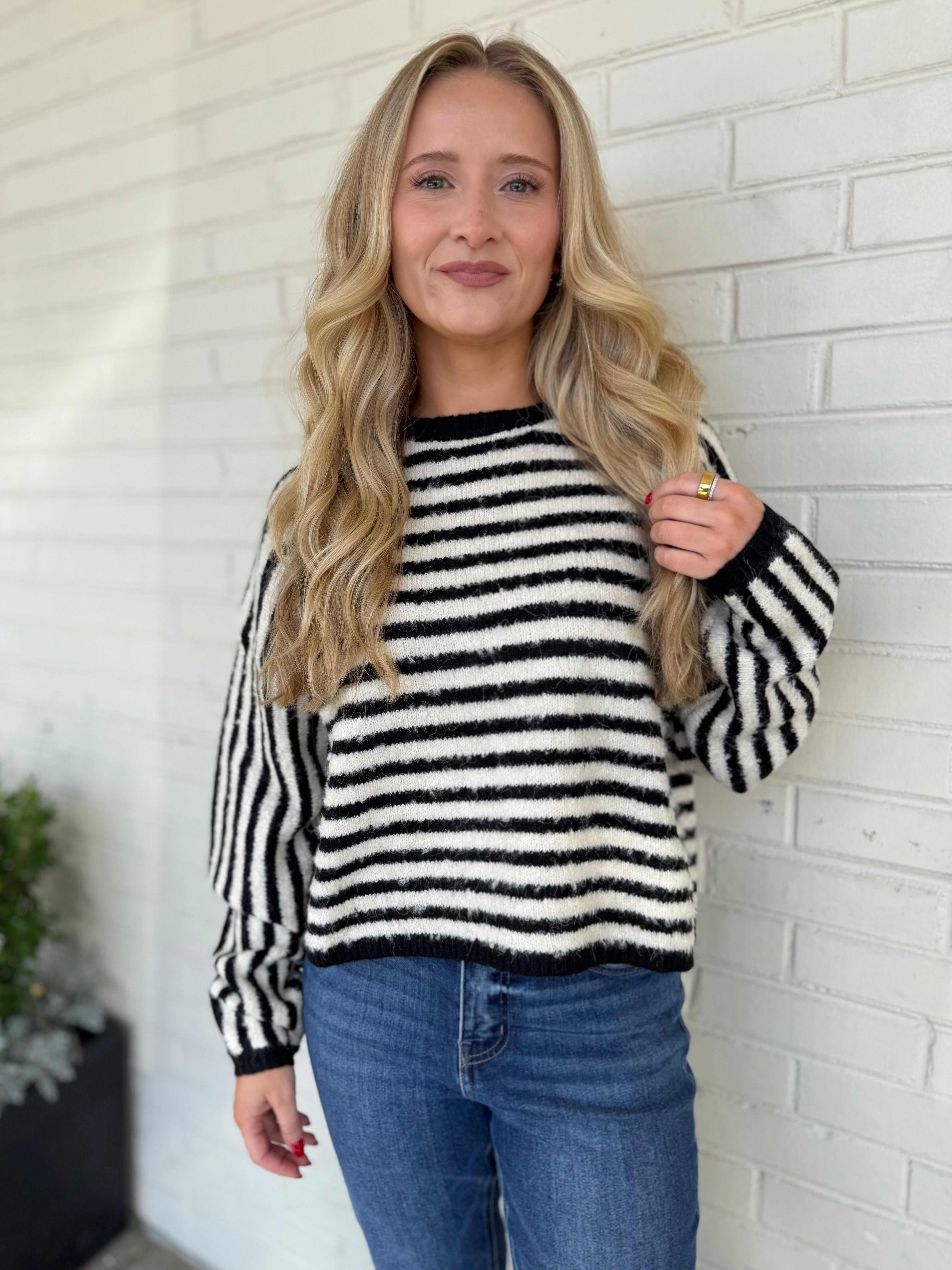Grade & Gather | Shannon Striped Sweater | Sweetest Stitch Boutique