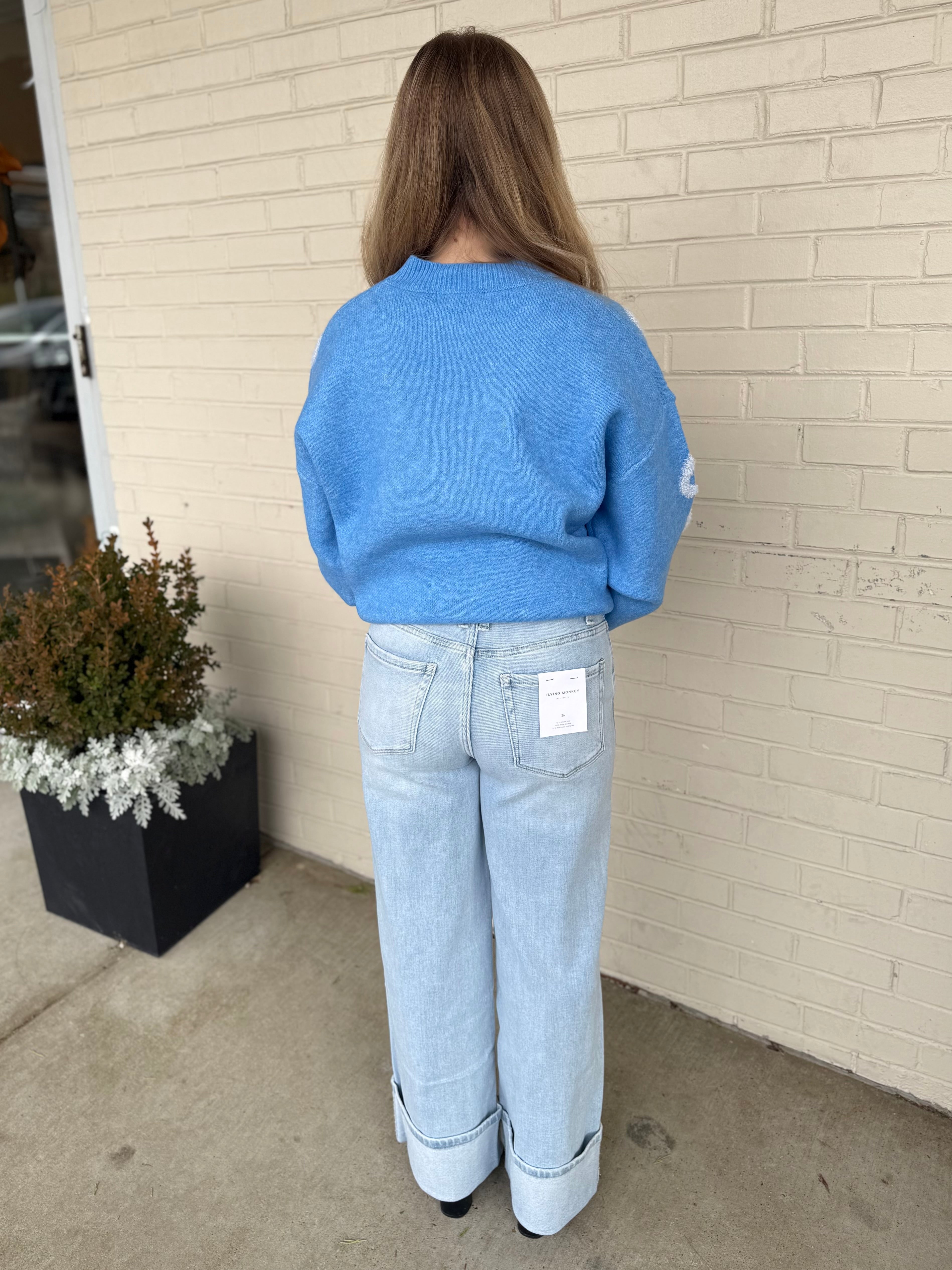 Flying Monkey | Amira Wide Leg Cuffed Jeans | Sweetest Stitch