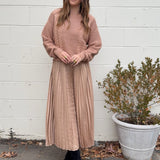 Party Hopping Pleated Dress & Sweater Set