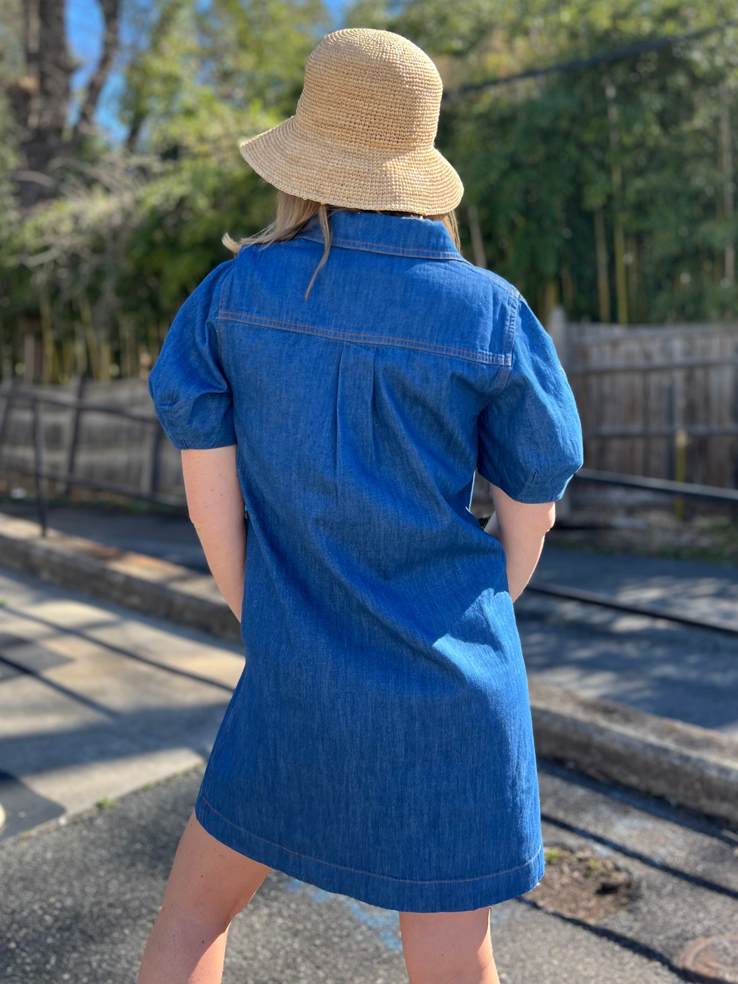Current Air | Kennedy Denim Mini Dress | Sweetest Stitch