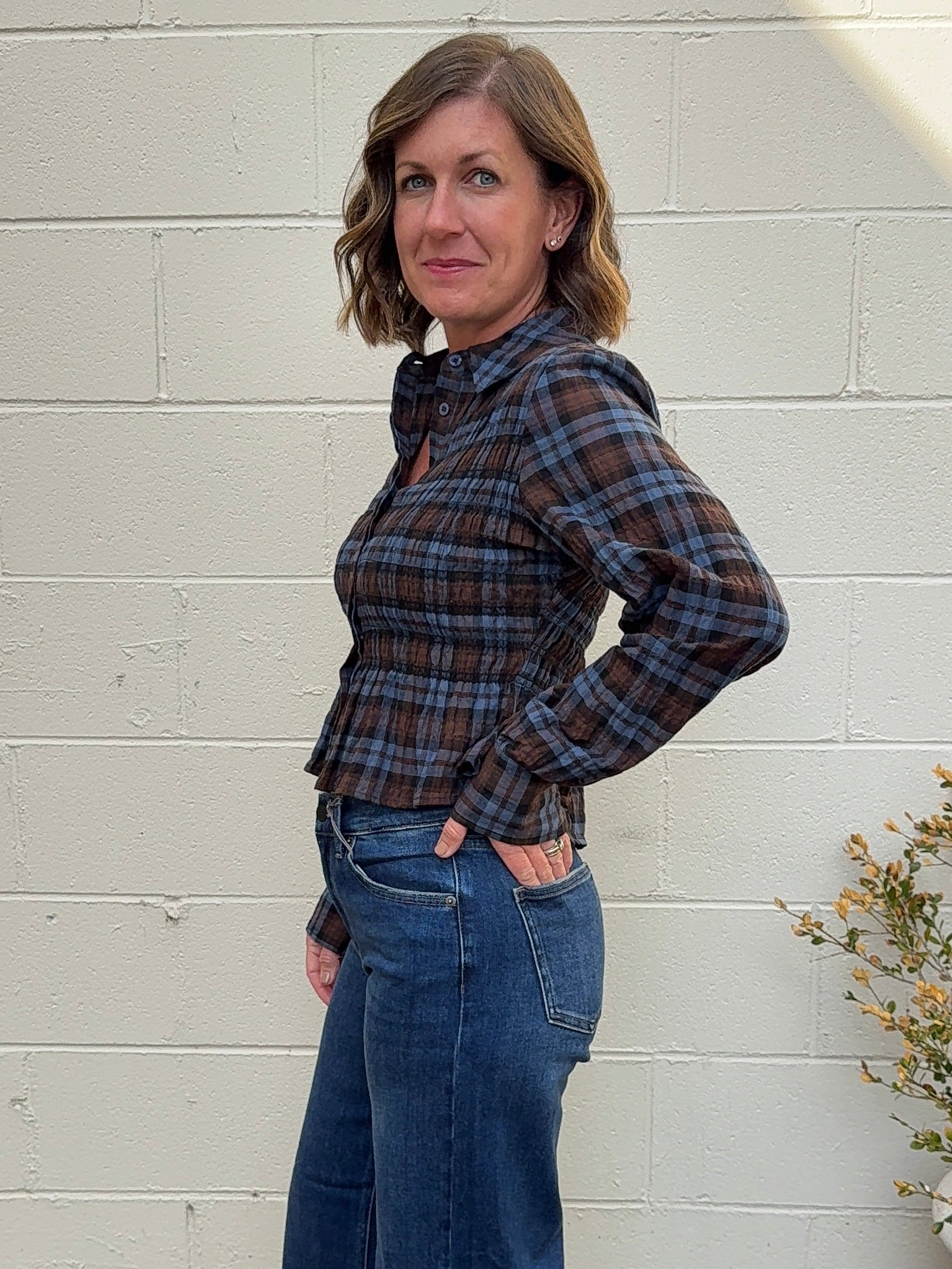 Olivaceous | Ginny Plaid Top | Sweetest Stitch Boutique Richmond VA