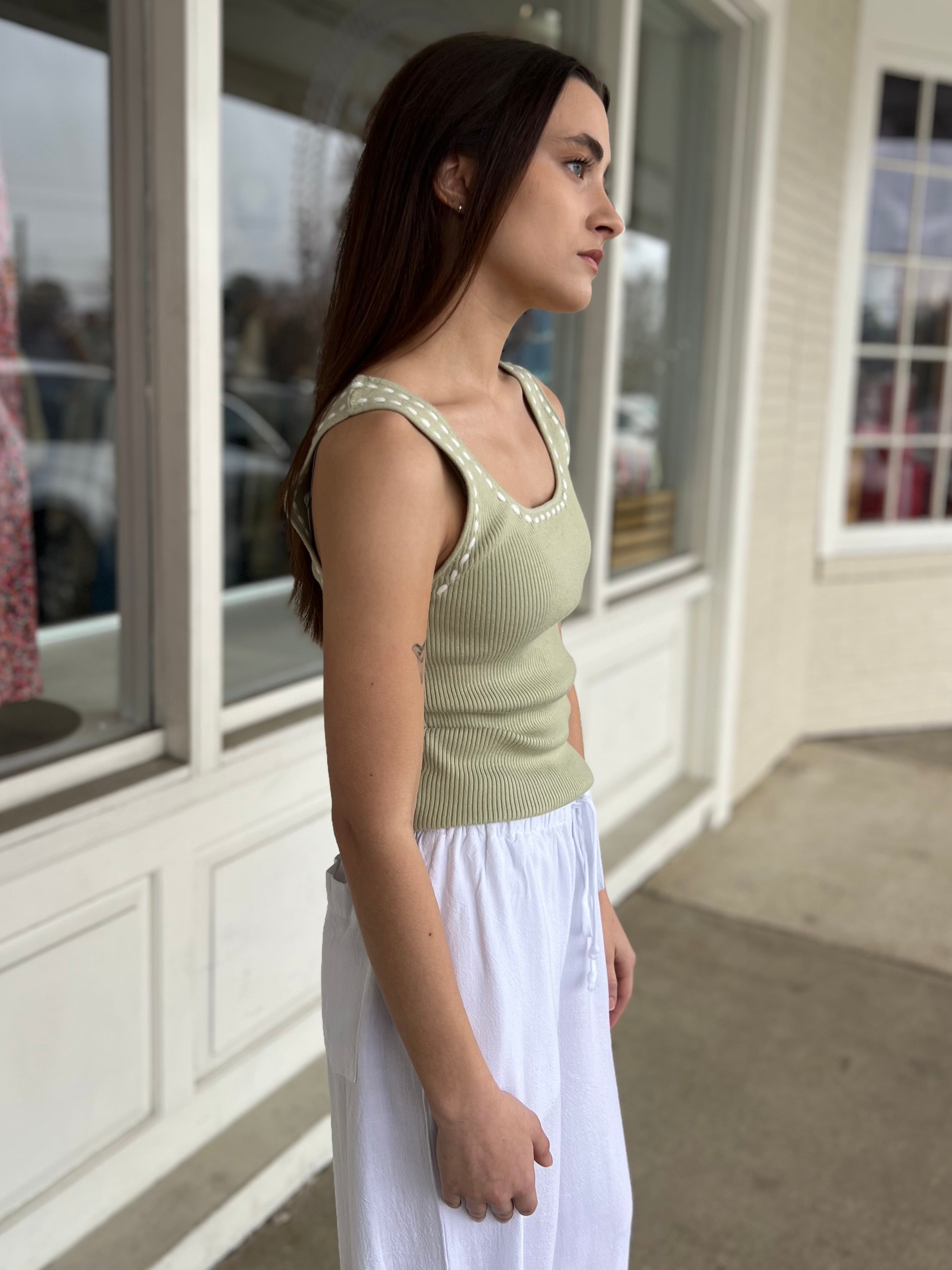 In February | Sallie Ribbed Knit Tank | Sweetest Stitch Boutique