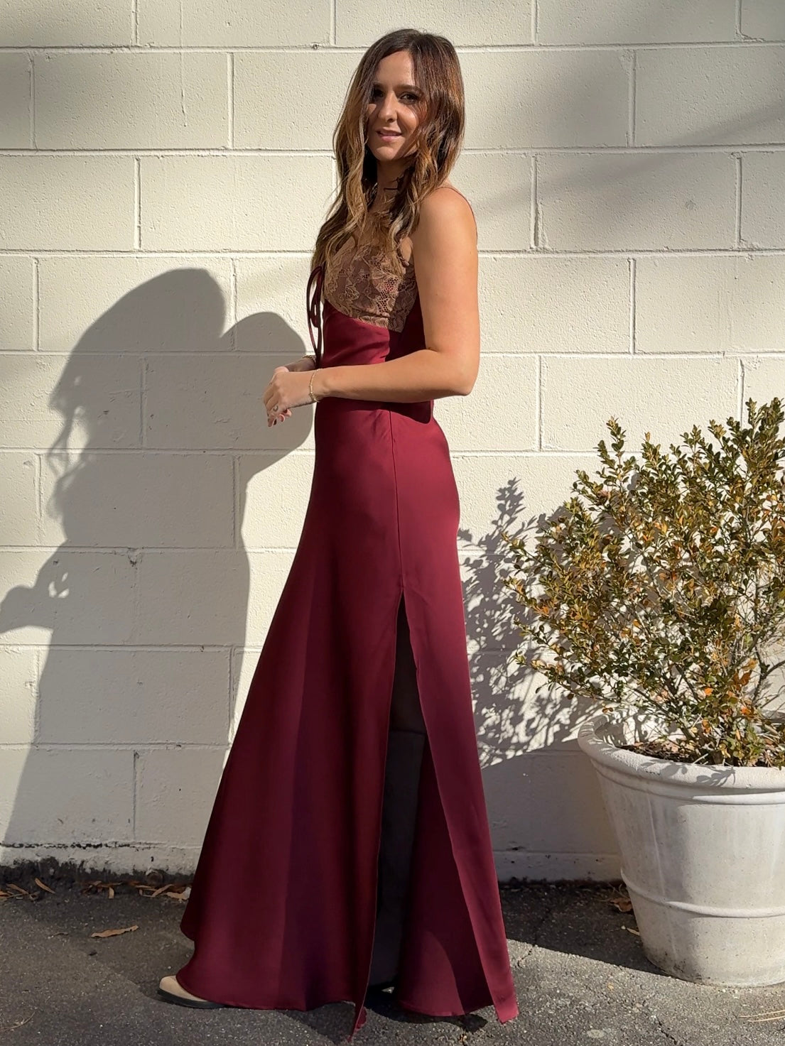 dress forum maxi dress Dress Forum Palm Print Strapless Maxi Dress Sun Orange Palm / Medium