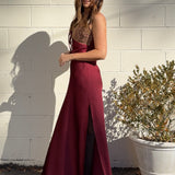 Dress Forum | Aitana Satin Maxi Dress | Sweetest Stitch Boutique