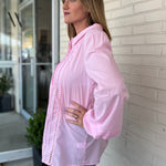 Lalavon | Pink Button Up Cora Shirt | Sweetest Stitch Boutique