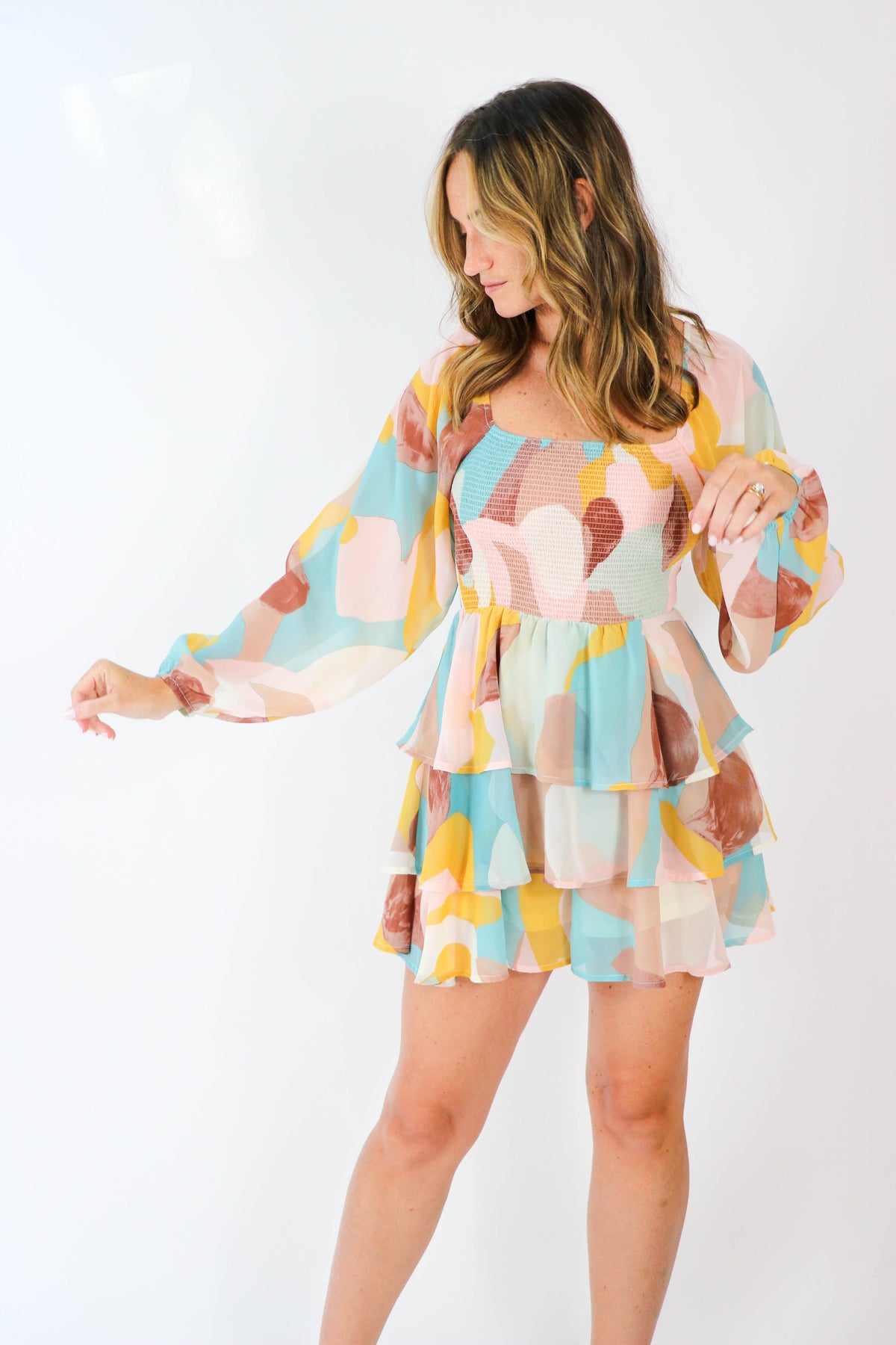 Entro Printed Long Sleeve Romper for Women | Sweetest Stitch