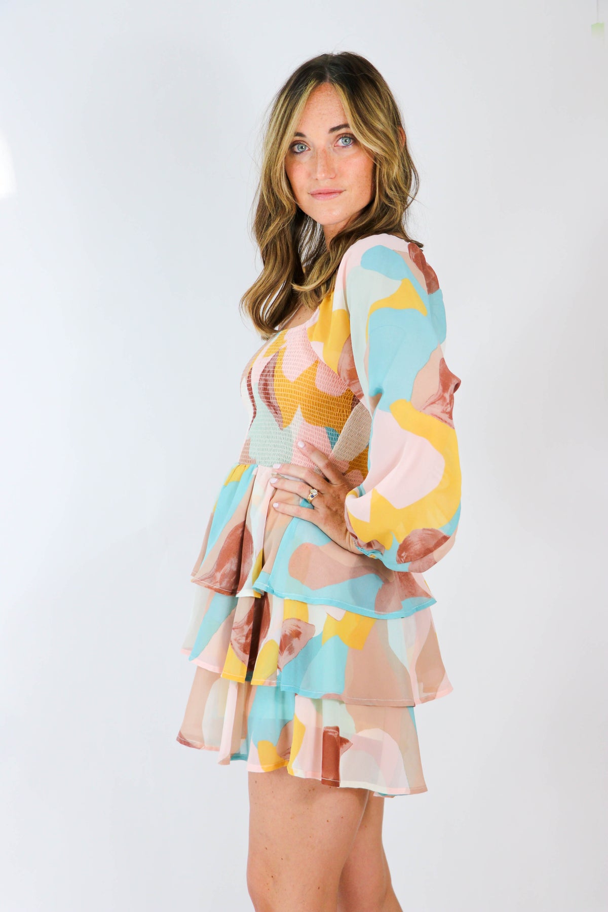 Entro Printed Long Sleeve Romper for Women | Sweetest Stitch