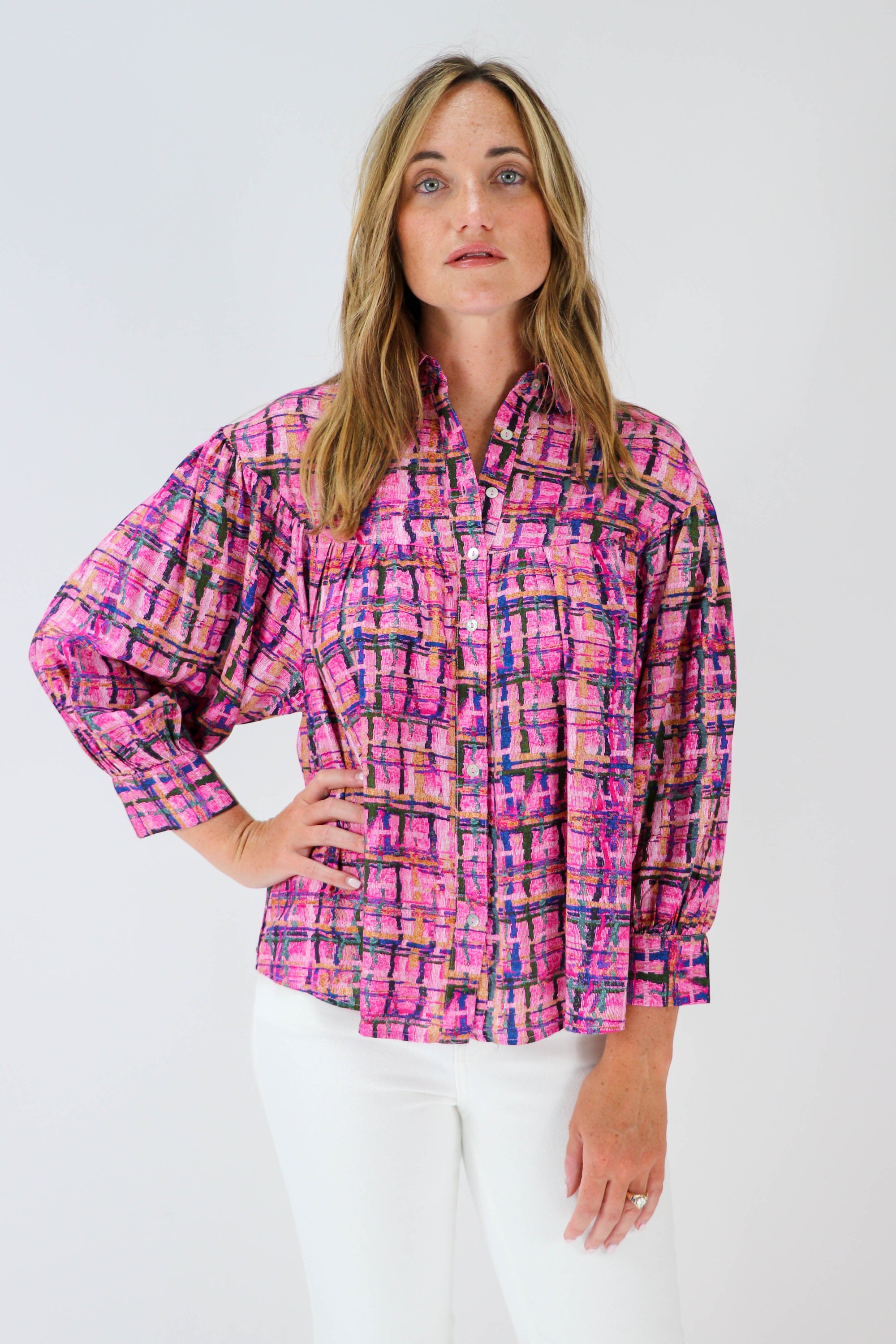Entro | Plaid Printed Top for Women | Sweetest Stitch Online Boutique