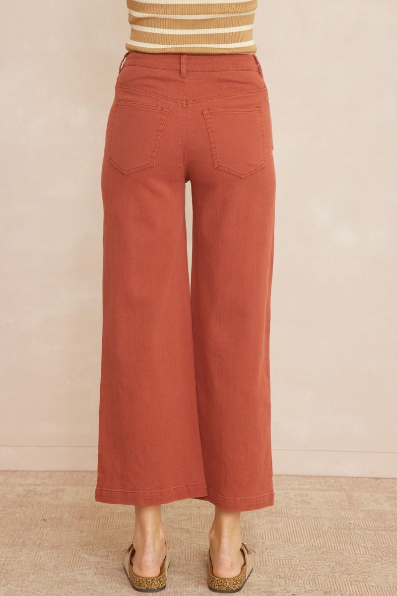 Entro | Rust Wide Leg Pants | Sweetest Stitch Online Boutique