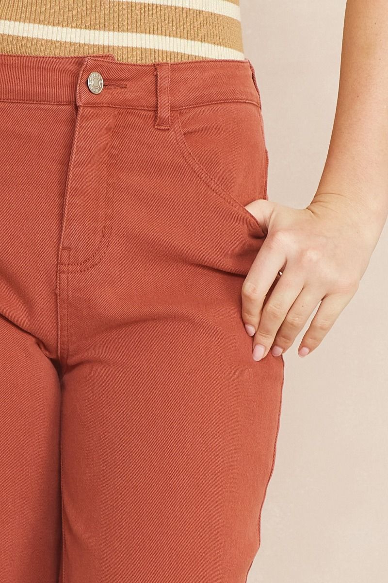Entro | Rust Wide Leg Pants | Sweetest Stitch Online Boutique