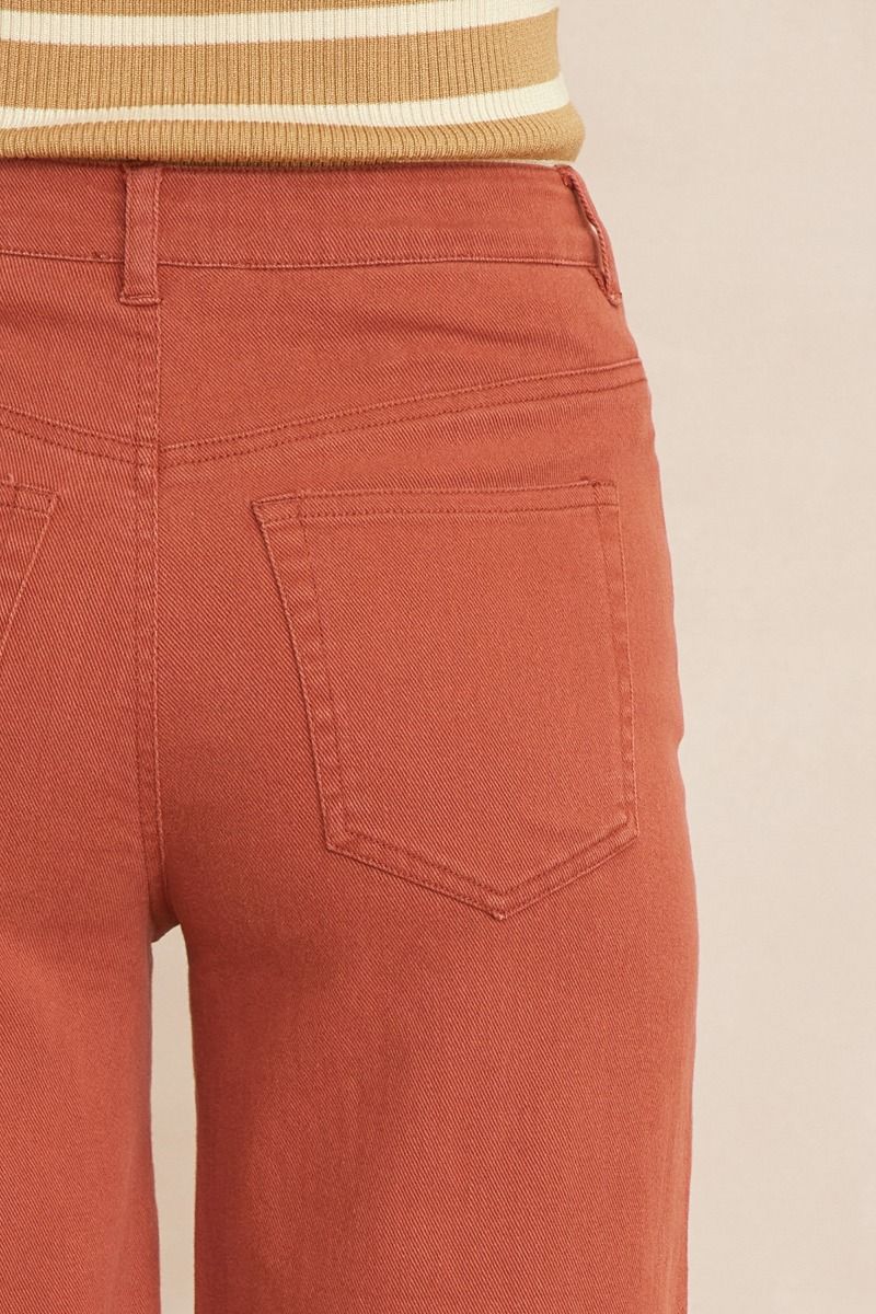 Entro | Rust Wide Leg Pants | Sweetest Stitch Online Boutique