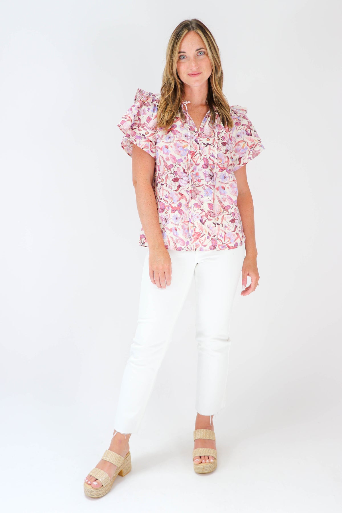 Entro | Floral Print Top | Sweetest Stitch Online Boutique for Women