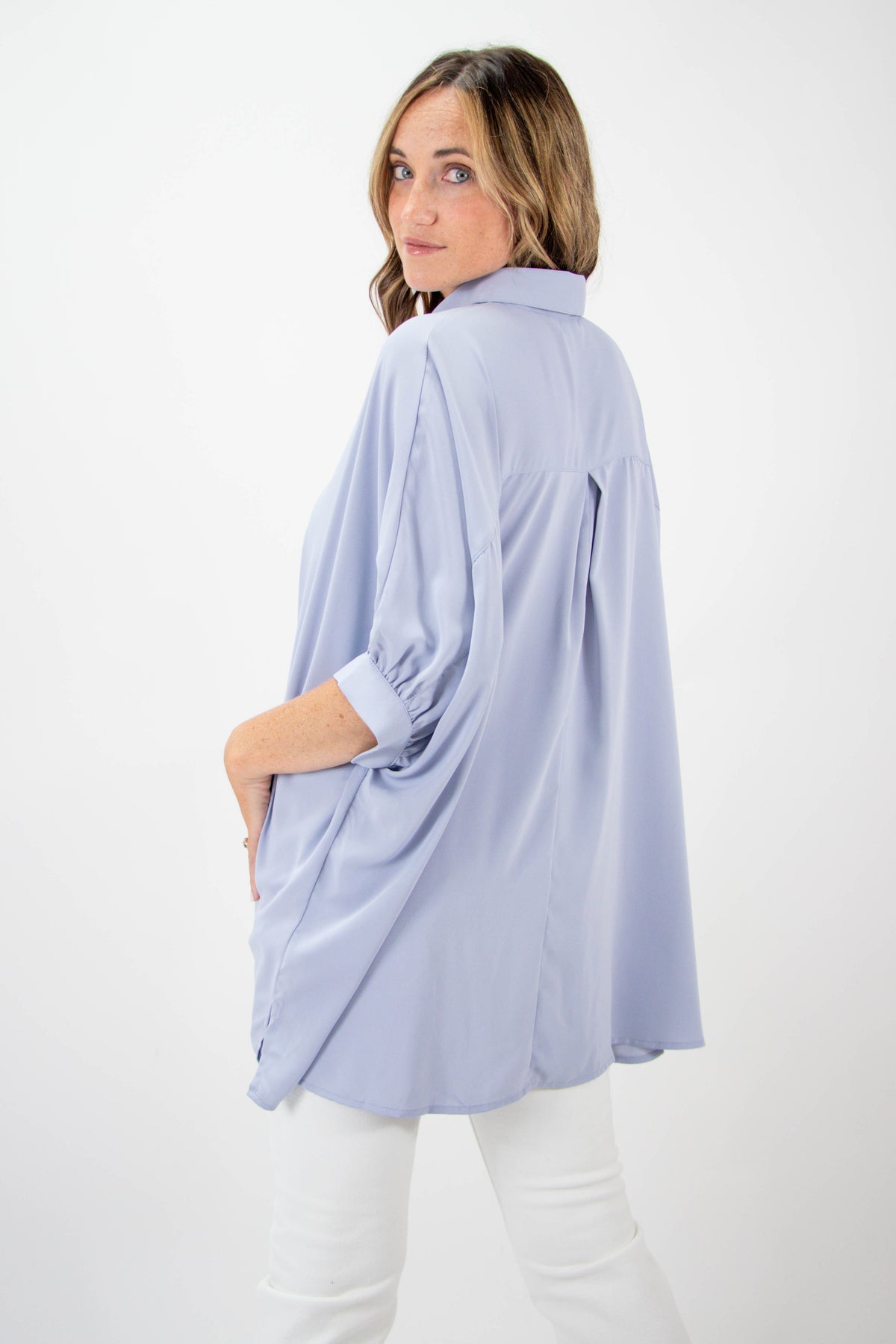 Entro Long Button Down Top for Women | Sweetest Stitch Boutique