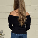 ASTR The Label | Lidia Ribbed Off Shoulder Sweater | Sweetest Stitch