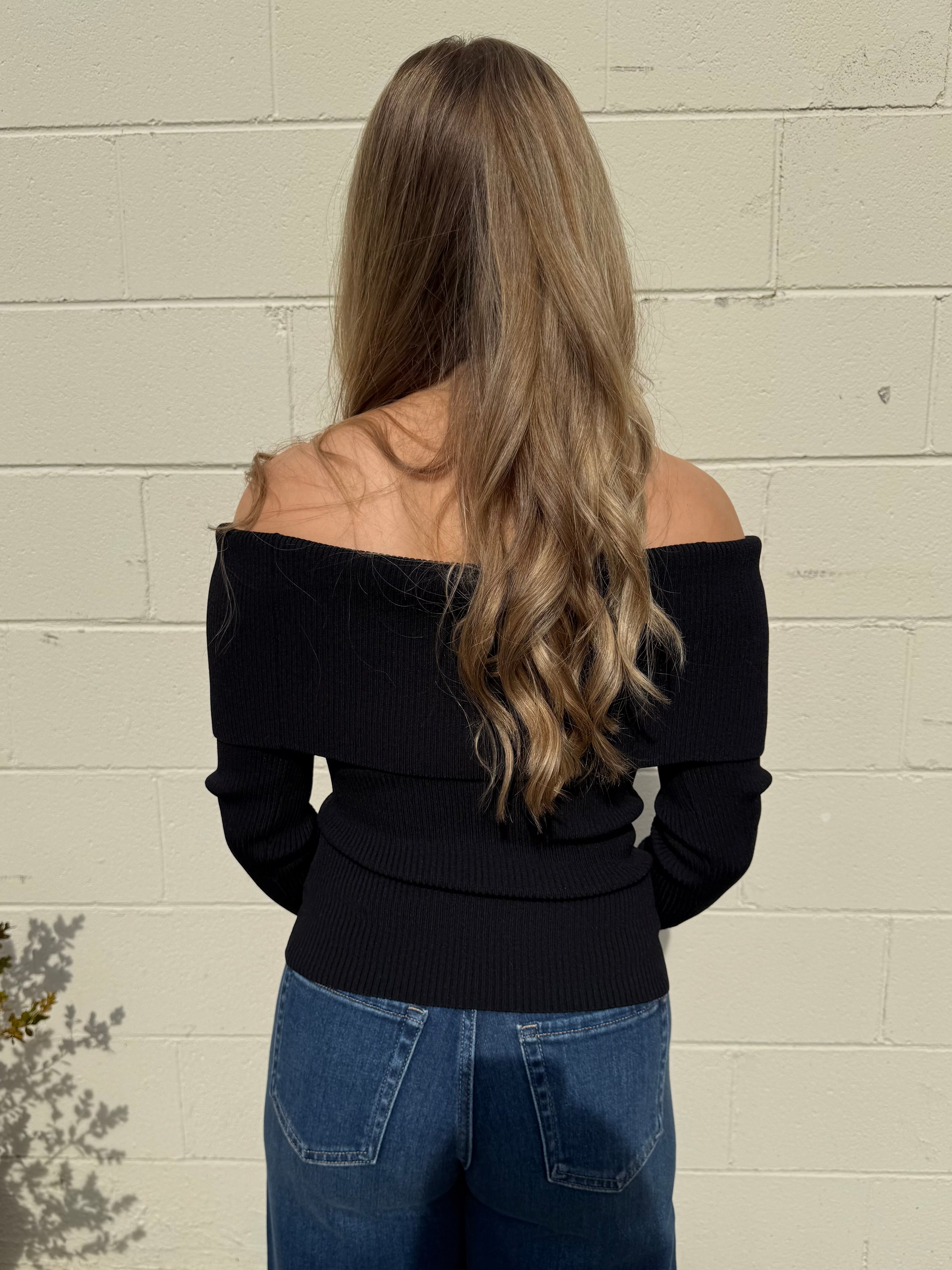 ASTR The Label | Lidia Ribbed Off Shoulder Sweater | Sweetest Stitch
