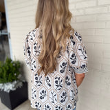 Entro | Elianna Floral Short Sleeve Top | Sweetest Stitch Boutique