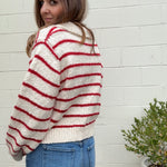 Miou Muse | Ayla Striped Button Front Cardigan | Sweetest Stitch